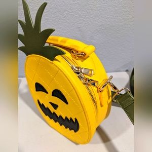 Rare Exclusive Summerween Pineapple Leather Crossbody Bag Back Pack Purse Travel